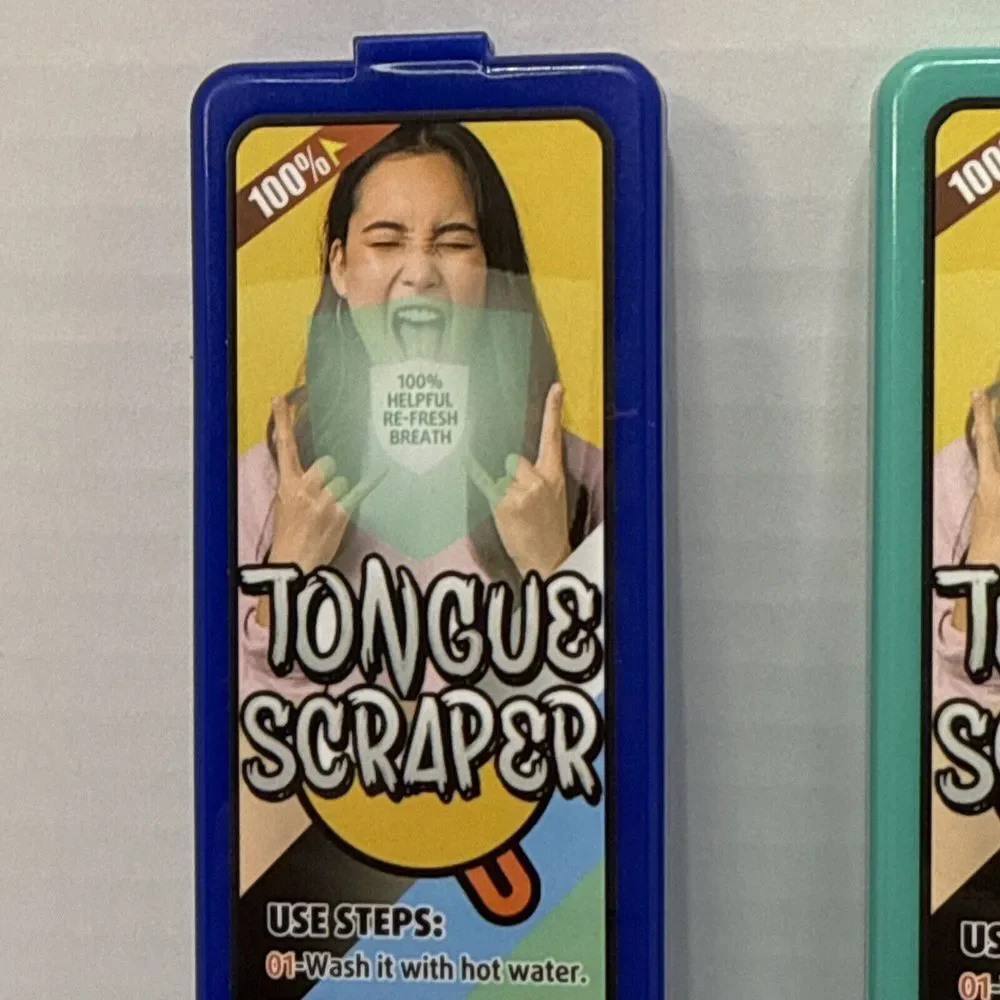 2 Pack Stainless Steel Tongue Scraper for Adults Metal‎ Tongue Cleaner, Mouth